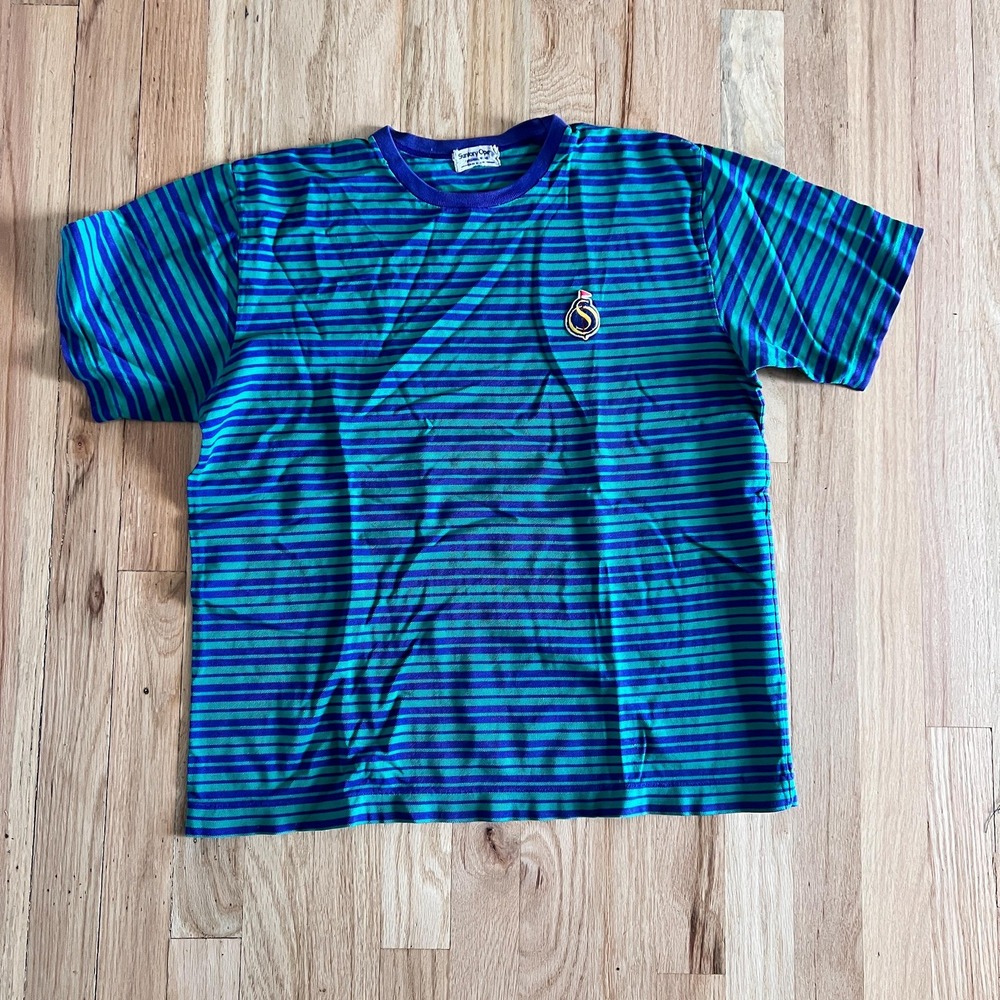 vtg Suntory open striped‎ vacation tshirt Made in japan small